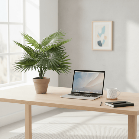 Kunstig palme grønn 40 cm med potte - Lindas Dekor Kunstige planter