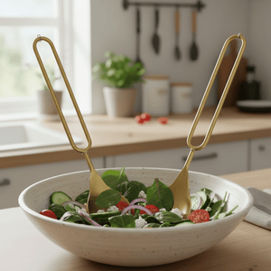 Salatbestikket er perfekt for å bruke til salaten