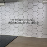 Hexagon svart matt självhäftande väggplattor