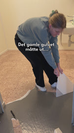 Skifer antrasitt fliser brukt i dusj med mørk matt overflate