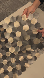 10-pack Latte hexagon självhäftande väggplattor