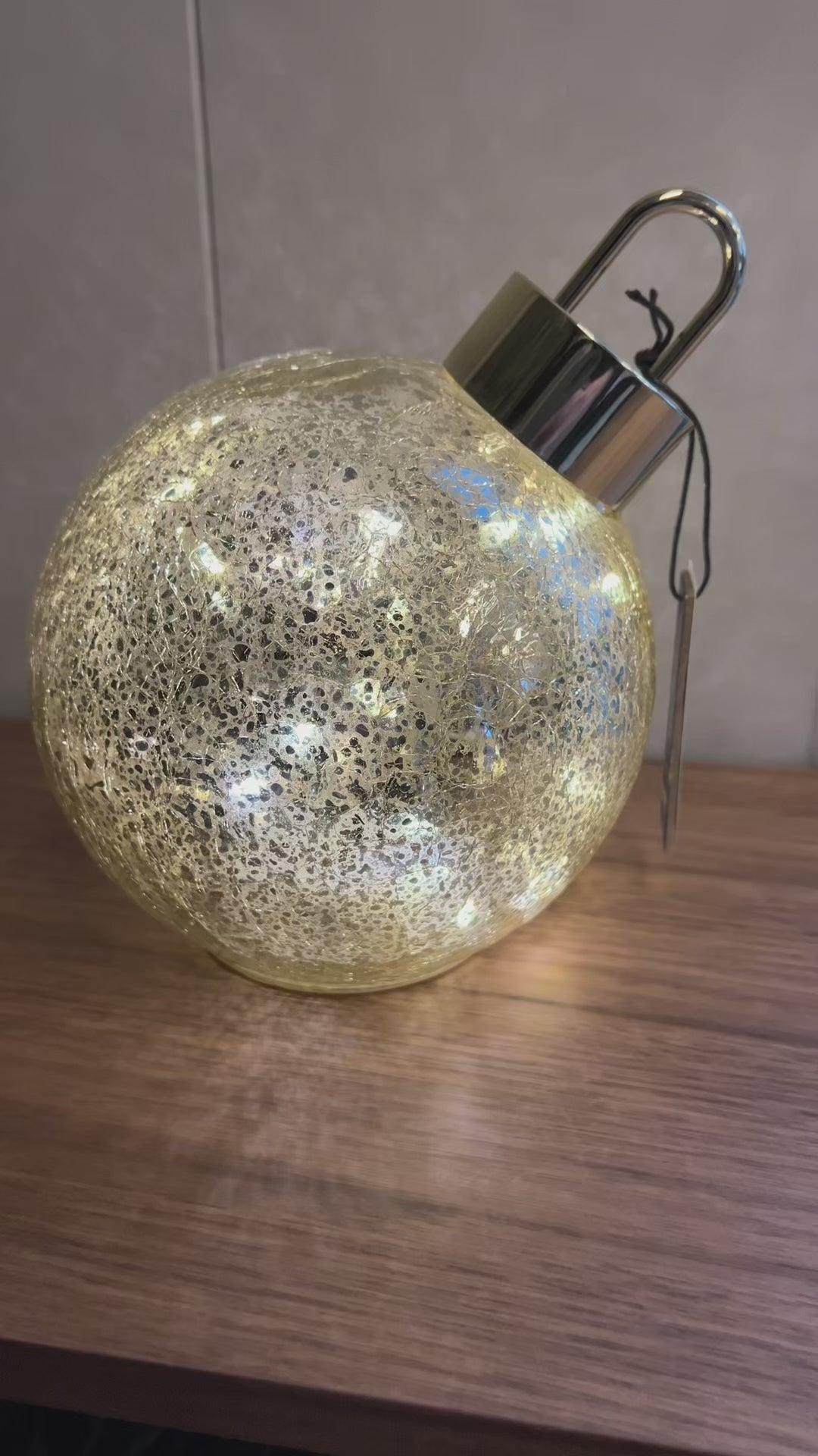 LED-glasskule til bord, gull 15 cm