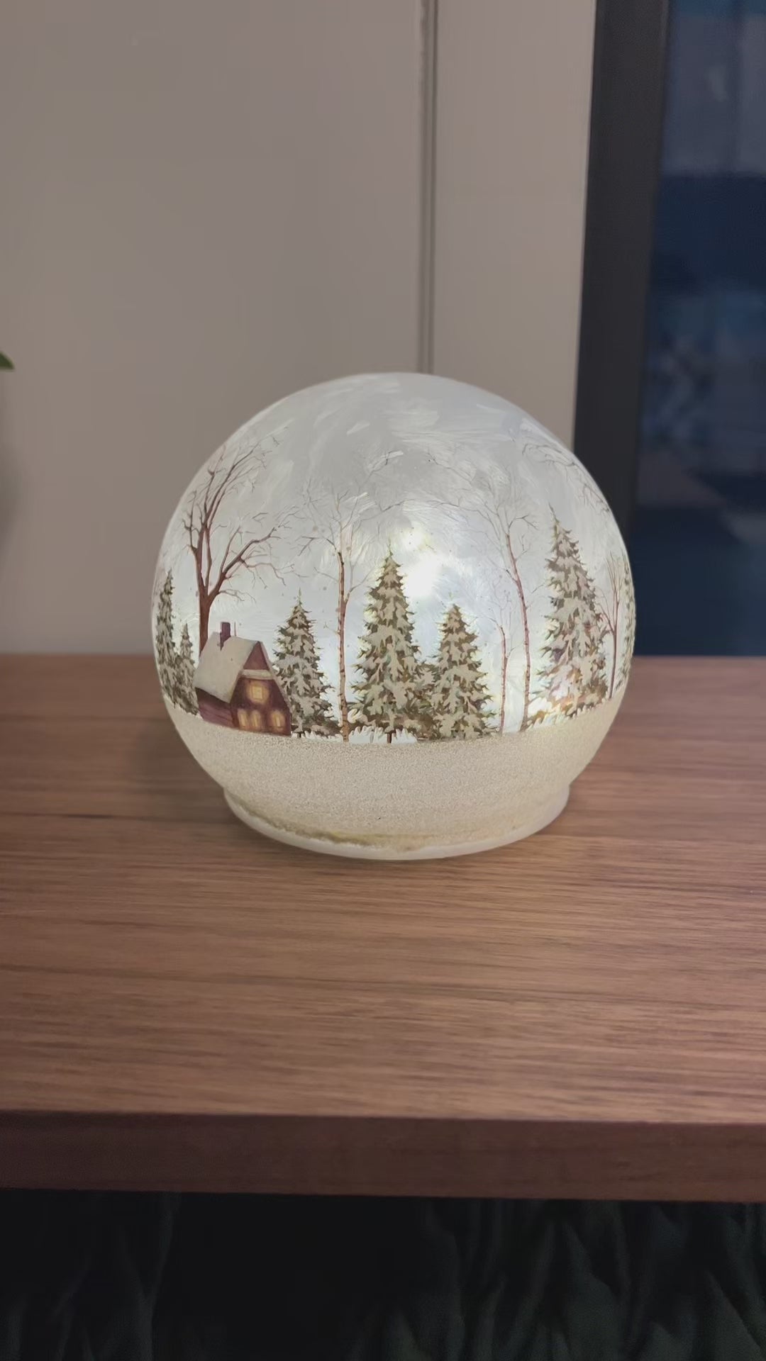 Lyslykt LED hytte 12 cm