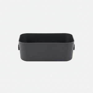 Sort oppbevaringsboks 1,5 L i resirkulert plast til hylle og benk