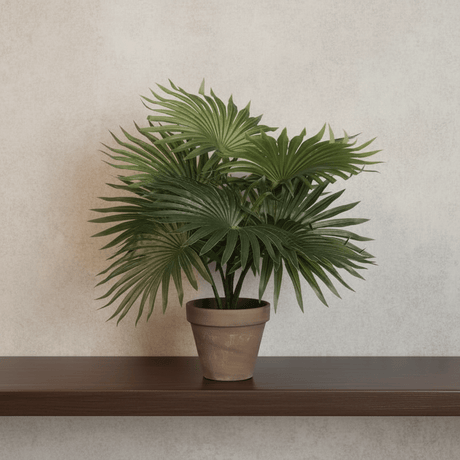 Kunstig palme grønn 40 cm med potte - Lindas Dekor Kunstige planter