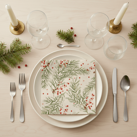 20-pk servietter Spings Holly - Lindas Dekor