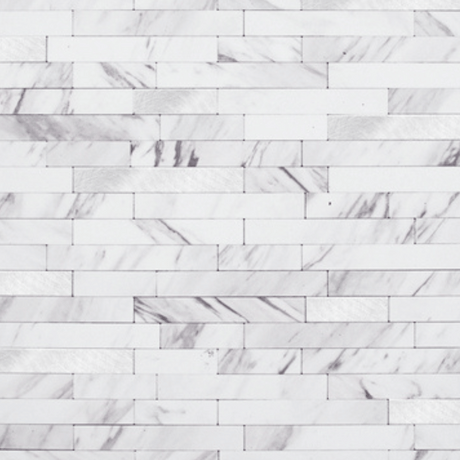 Stein Marmor selvklebende veggfliser imiterer fliser i marmor i stav-design. Den gir et klassisk og elegant preg.  Passer godt til fornyelse av kjøkkenet. 