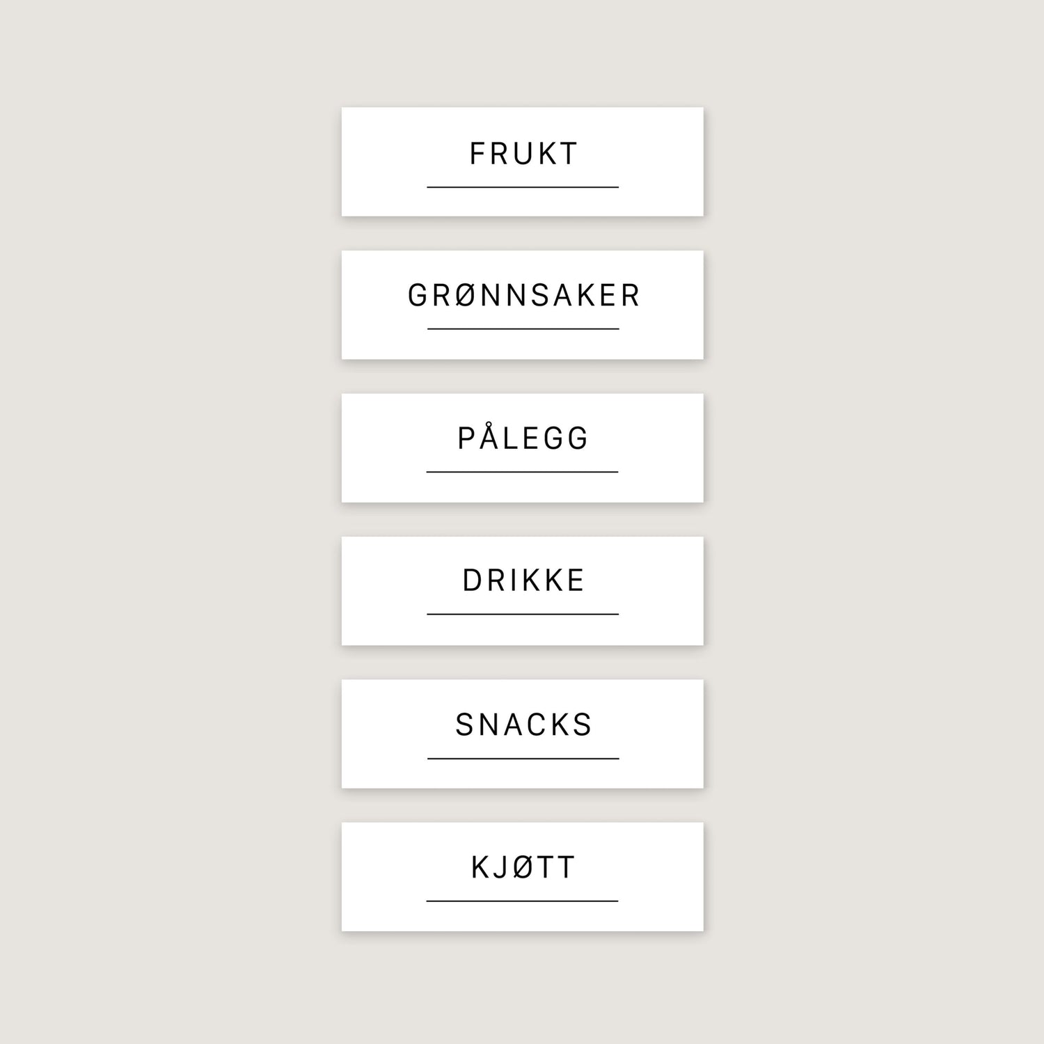 6-pack kylskåpsetiketter