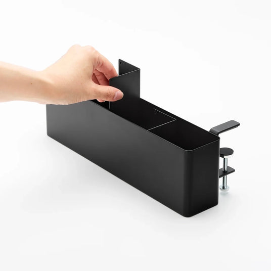 Smart oppbevaringsboks til bord, sort 30 x 10 cm - Lindas Dekor