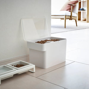 Lufttett oppbevaringsboks for dyrefôr 3,5 kg hvit