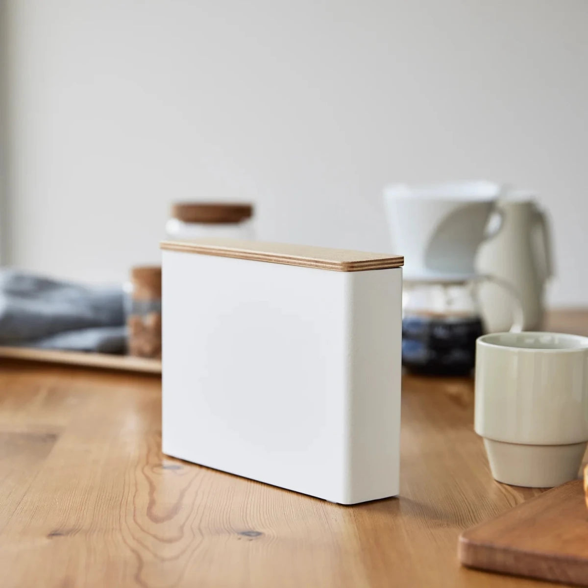 Oppbevaring for kaffefilter hvit - Lindas Dekor