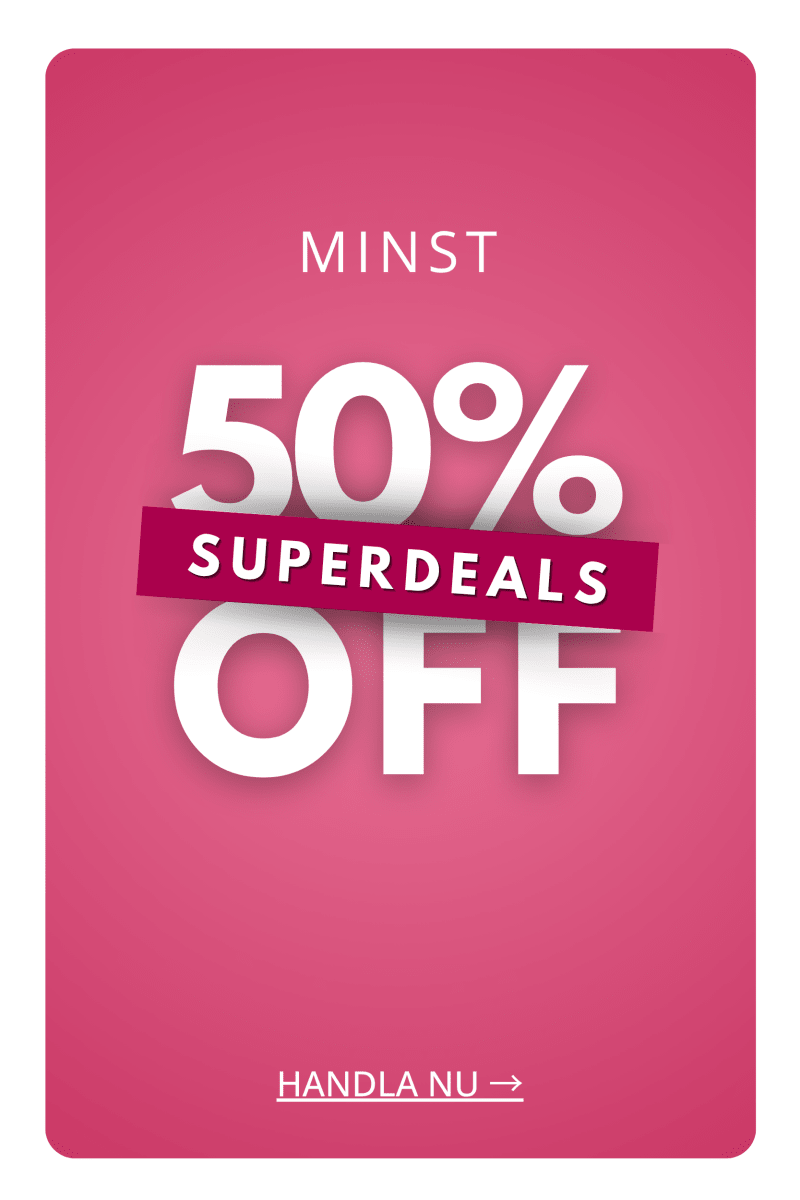 Superdeals med minst 50 procent rabatt på utvalda produkter för hem, förvaring och inredning
