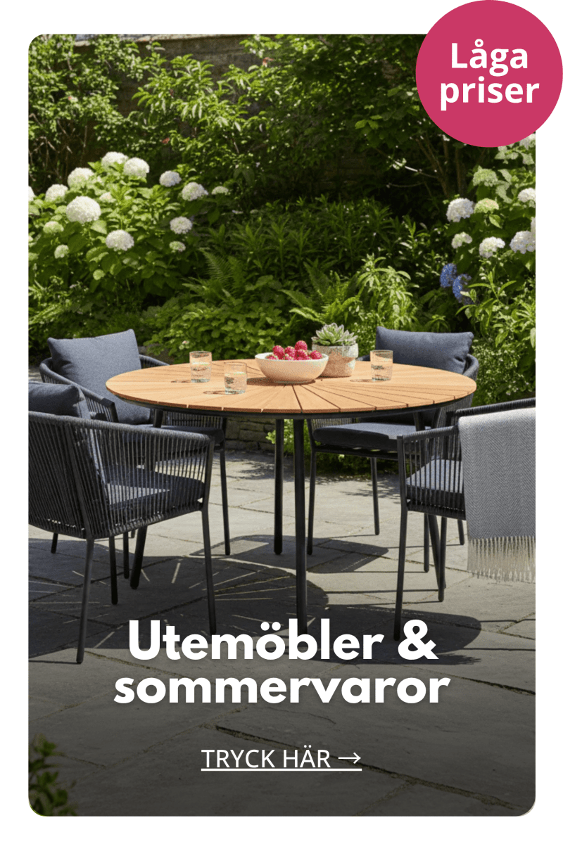 Sommervaror och utemöbler til låga priser