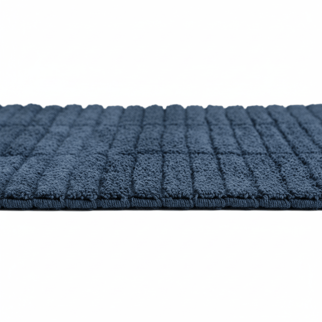 Badematte Tiles mørkeblå 80 x 50 cm - Lindas Dekor