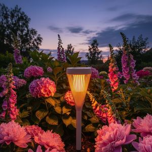 Solflammlys blandt peoner