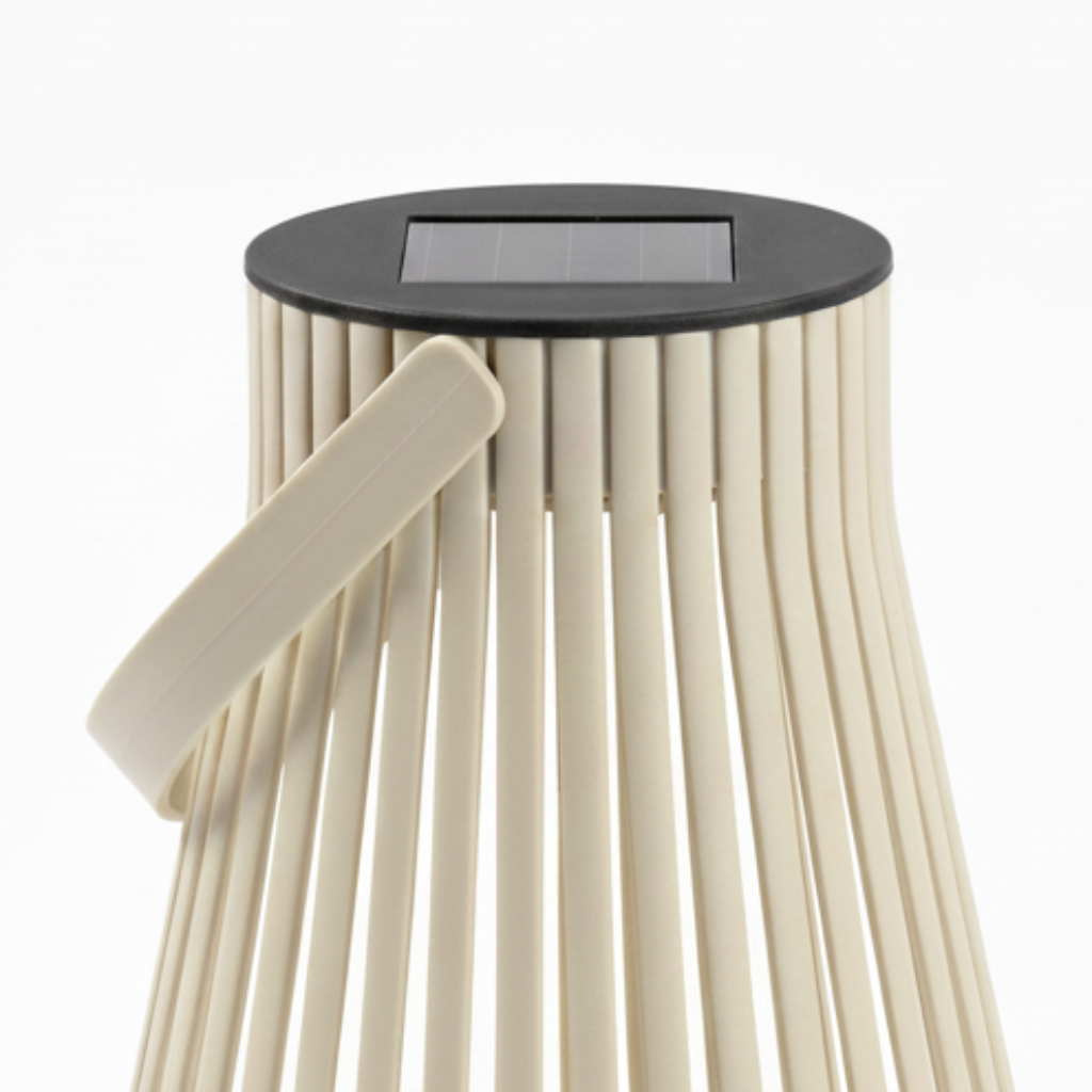 Solarlampa beige 15 x 18 cm
