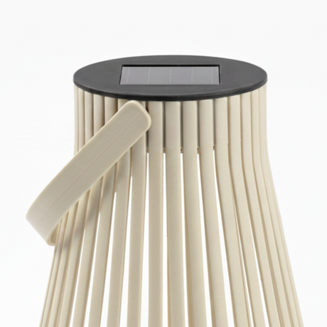 Solarlampa beige 15 x 18 cm