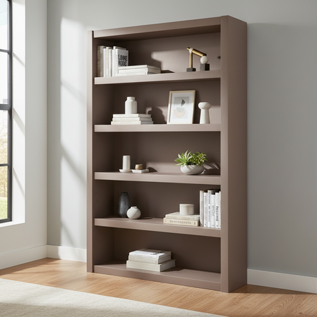 Taupe matt kontaktplast på hylle