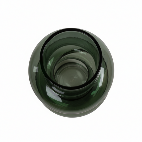 Vase flaskegrønn glass 16x26 cm størrelsesreferanse
