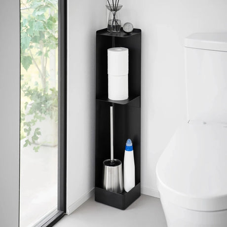 Diskré toalettpapirholder med hjul sort 80,5 cm - Lindas Dekor