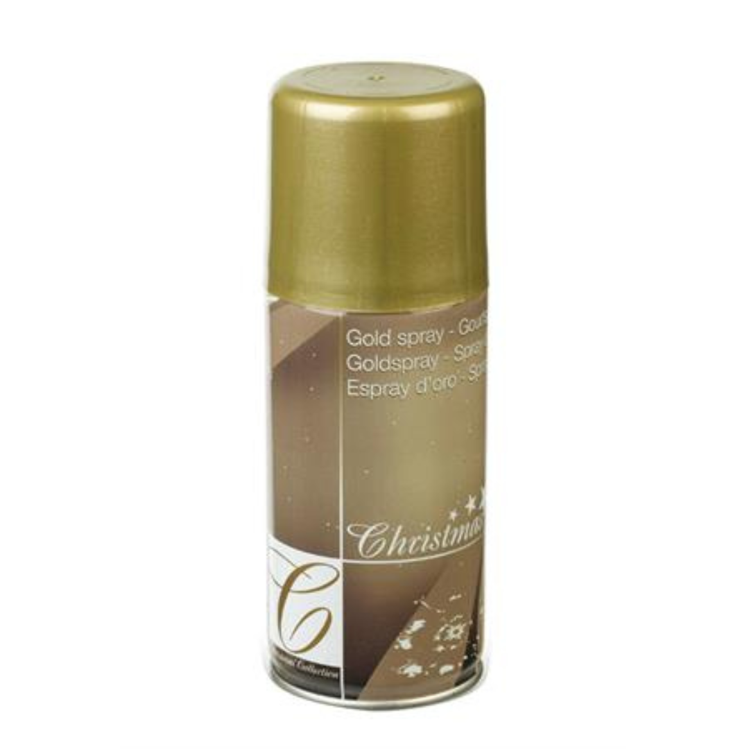 Dekorativ gullspray i boks – 150 ml til grener, kongler og julekranser.