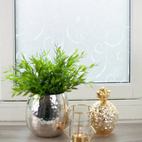 Static Scroll Flower vindusfolie - Lindas Dekor