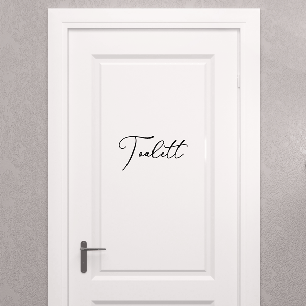 Toalettväggklistermärke