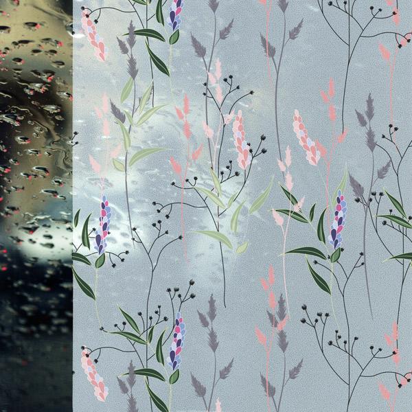 Statisk vilda blommor fönsterfilm