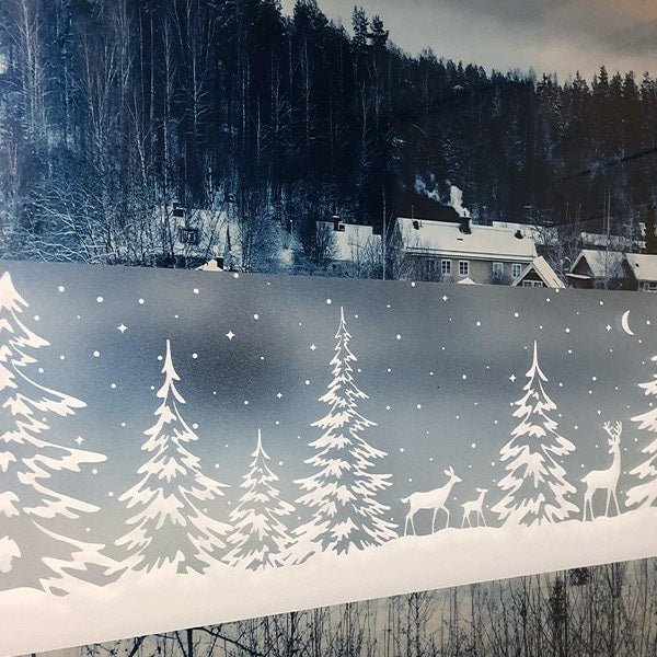 Begränsad statisk hjortfönsterfolie - Lindas Dekor Fönsterfolie