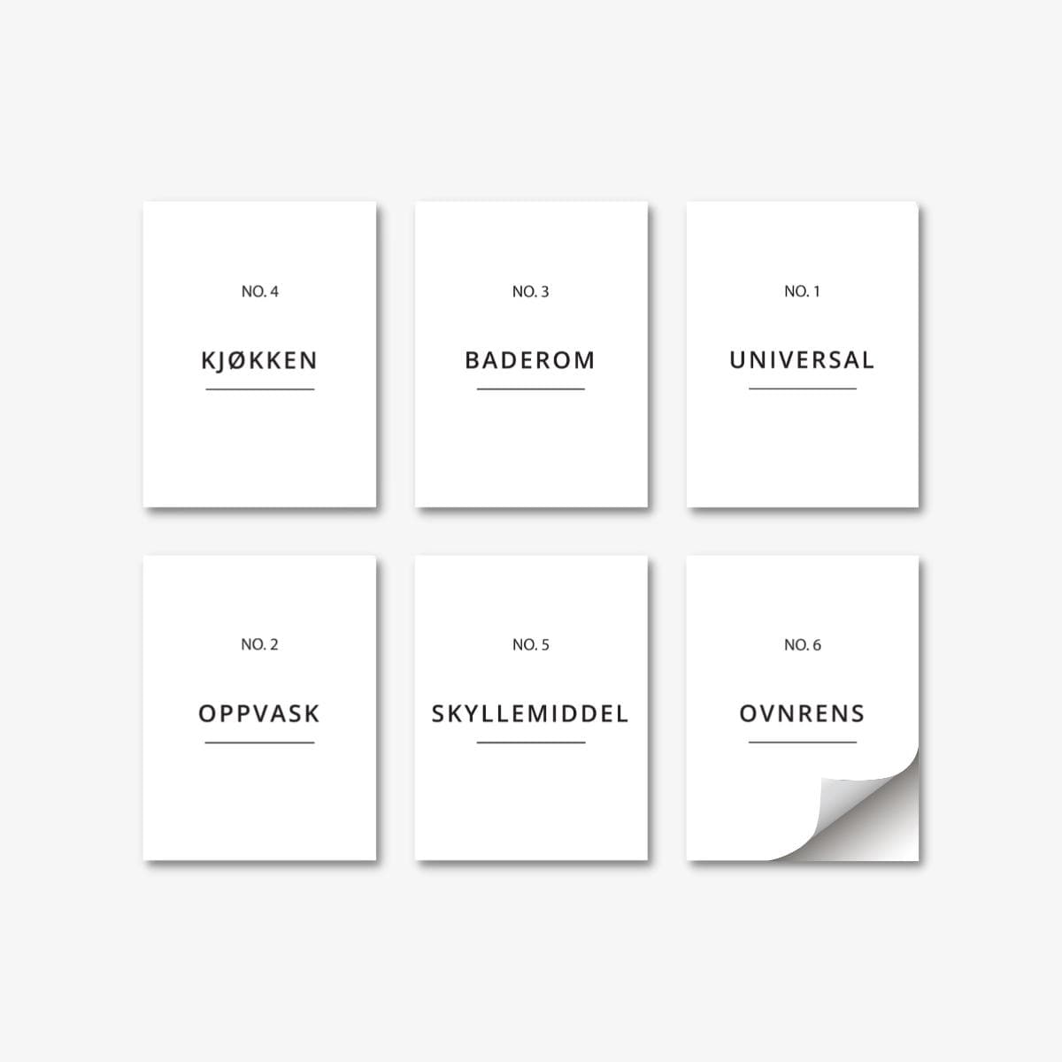 Etiketter tvättmedel