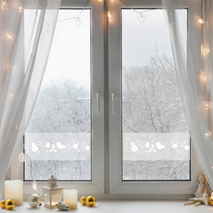 Dekorativ statisk vindusfolie som slipper gjennom lys i stuen