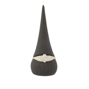 Keramik tomte svart, stor