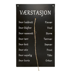Väderstationsskylt, svart