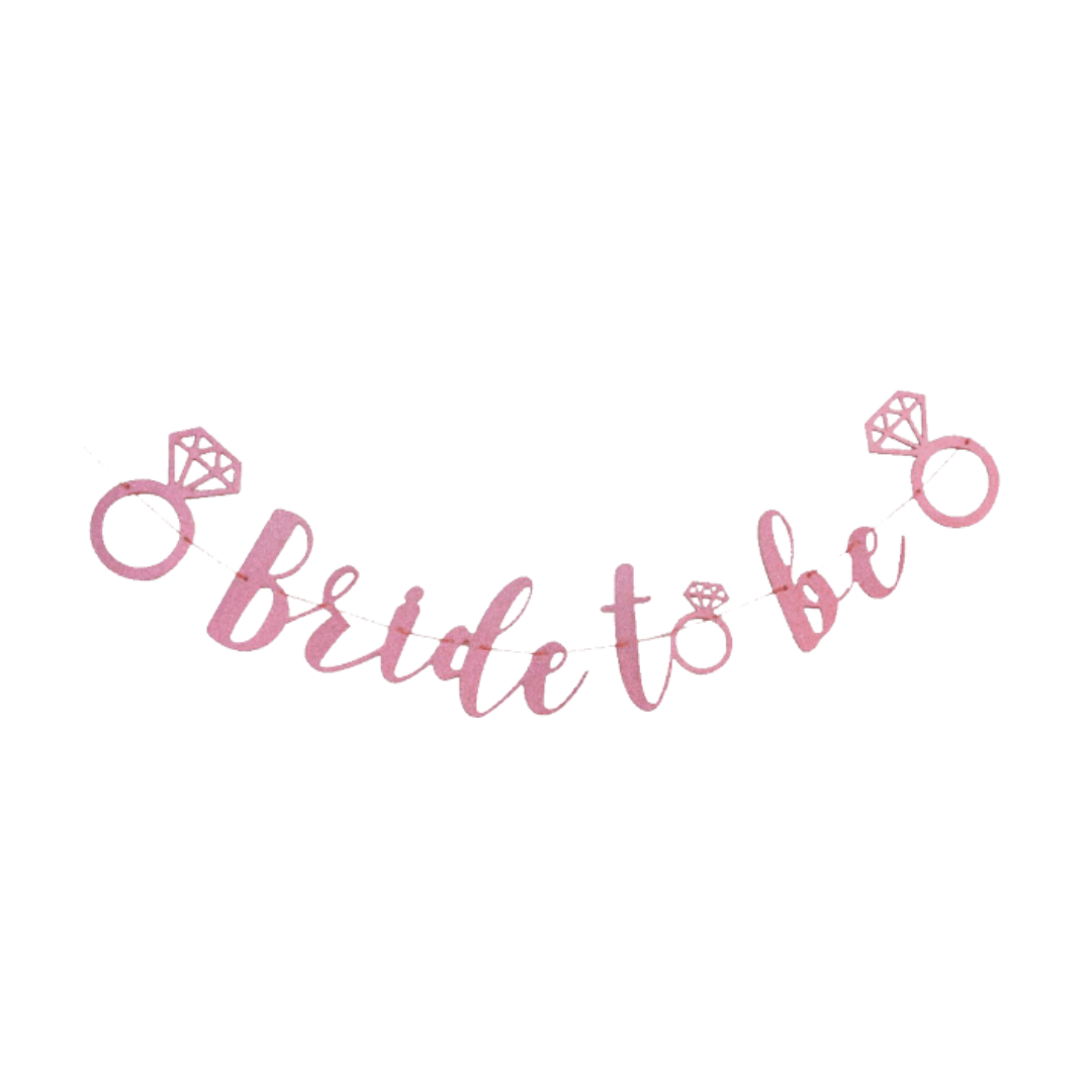 Garland "Bride to be", rosa