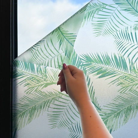 Static Premium Palme vindusfolie - Lindas Dekor