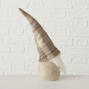 Tomtefigur Tartany vit, beige