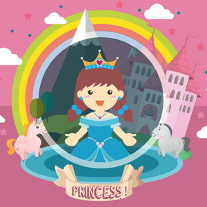 Bordstablett prinsessa, rosa