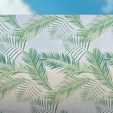 Static Premium Palme vindusfolie - Lindas Dekor