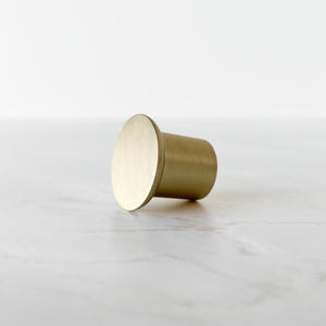 Knopp borstad mässing, 25 mm